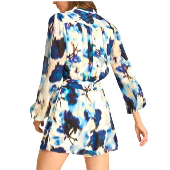 NWT Reiss Tate Multicolor Abstract Printed Romper Playsuit - Sz 8 - Picture 3 of 10